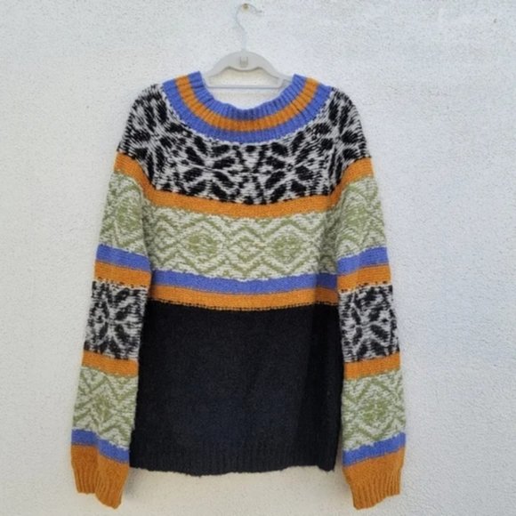 ANTHRO - MOULINETTE SOEURS Intarsia Alpaca Blends Pullover Sweater - Picture 7 of 11